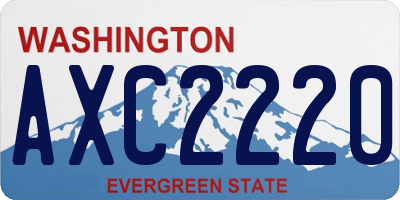 WA license plate AXC2220