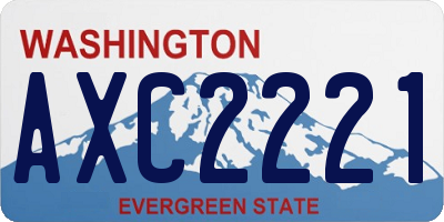 WA license plate AXC2221