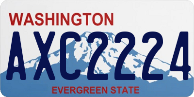 WA license plate AXC2224