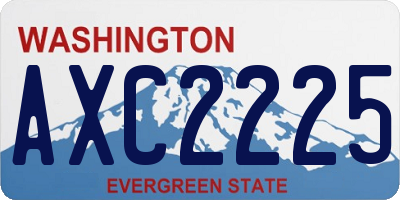 WA license plate AXC2225