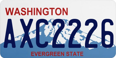 WA license plate AXC2226