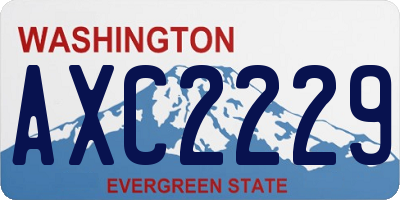 WA license plate AXC2229