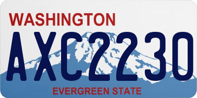 WA license plate AXC2230