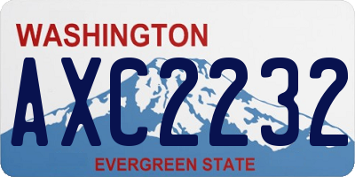 WA license plate AXC2232