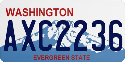 WA license plate AXC2236