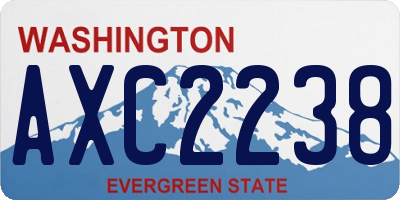 WA license plate AXC2238