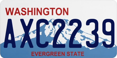 WA license plate AXC2239