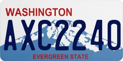 WA license plate AXC2240
