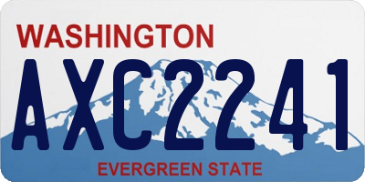 WA license plate AXC2241