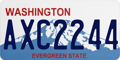 WA license plate AXC2244