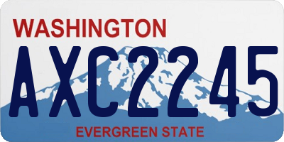 WA license plate AXC2245