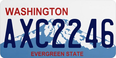 WA license plate AXC2246