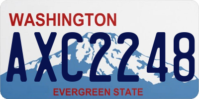 WA license plate AXC2248
