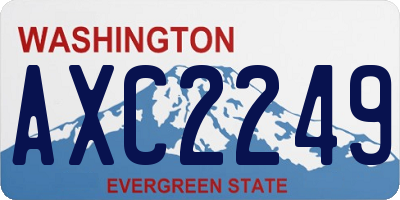 WA license plate AXC2249