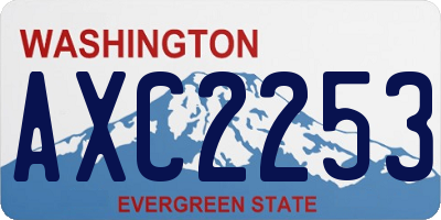 WA license plate AXC2253