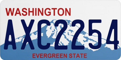 WA license plate AXC2254