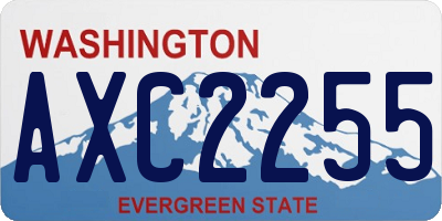 WA license plate AXC2255