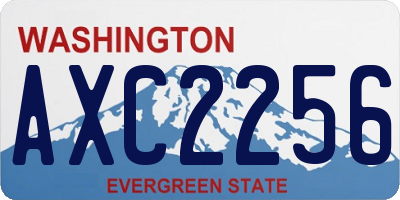 WA license plate AXC2256