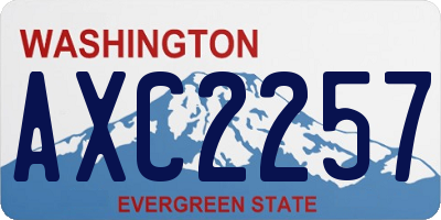 WA license plate AXC2257