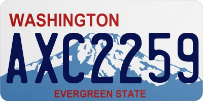 WA license plate AXC2259