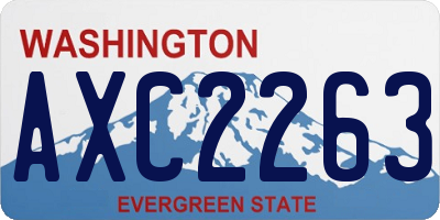 WA license plate AXC2263