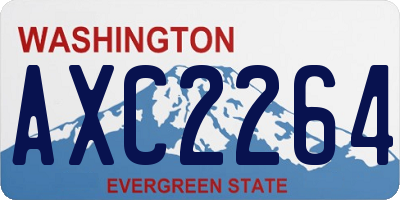WA license plate AXC2264