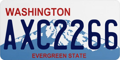 WA license plate AXC2266