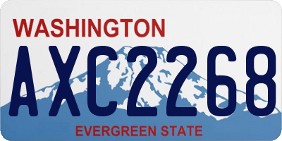 WA license plate AXC2268