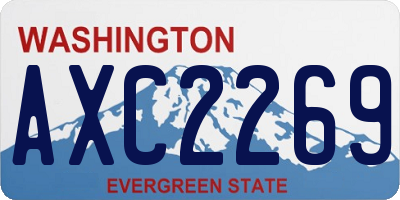 WA license plate AXC2269