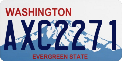 WA license plate AXC2271