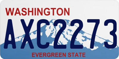 WA license plate AXC2273