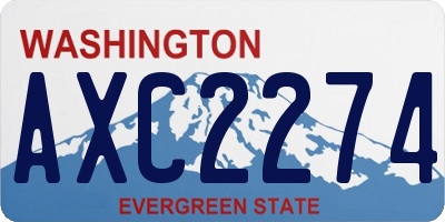 WA license plate AXC2274