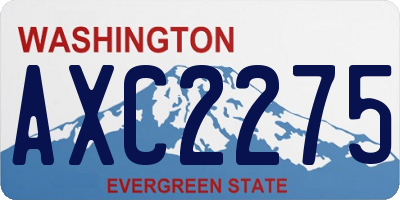 WA license plate AXC2275