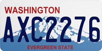 WA license plate AXC2276