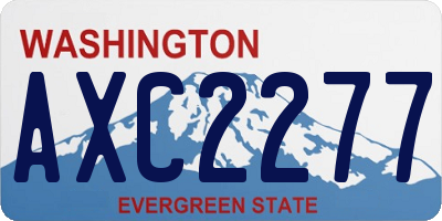 WA license plate AXC2277