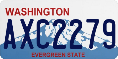 WA license plate AXC2279