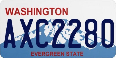 WA license plate AXC2280
