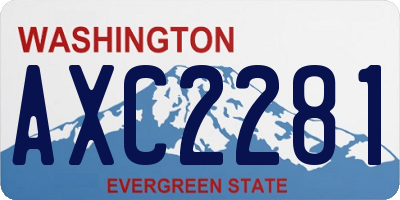 WA license plate AXC2281