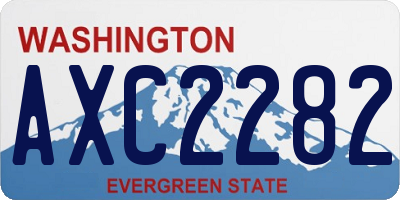 WA license plate AXC2282