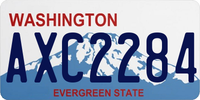 WA license plate AXC2284