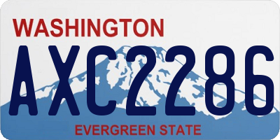 WA license plate AXC2286