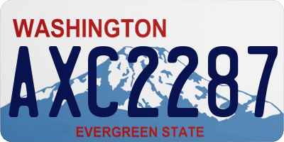 WA license plate AXC2287