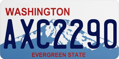 WA license plate AXC2290