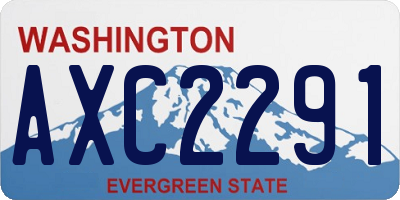 WA license plate AXC2291