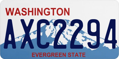 WA license plate AXC2294