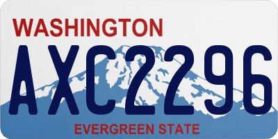 WA license plate AXC2296