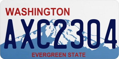 WA license plate AXC2304