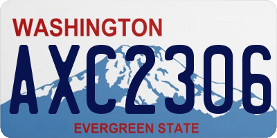WA license plate AXC2306