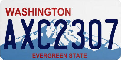 WA license plate AXC2307