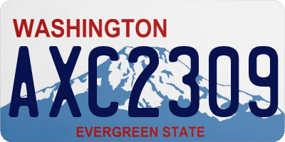 WA license plate AXC2309